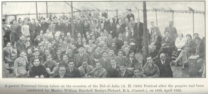 The gathering photographed after Id-ul-Adha prayers, April 1932