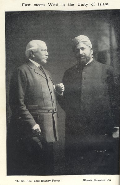 Lord Headley with Khwaja Kamal-ud-Din, 1913 